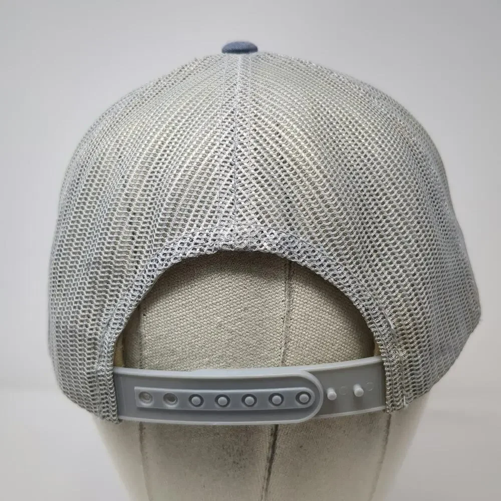 You Know Trucker Hat Orange Blue Gray One Size Surfer Patch Mesh Back Snapback